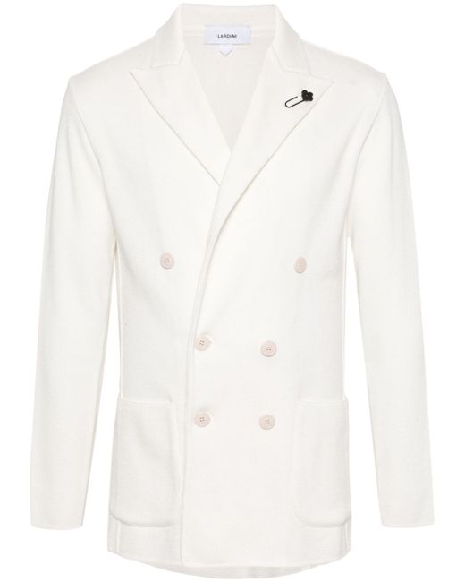 Lardini double-breasted knitted blazer