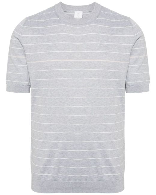 Eleventy striped knitted T-shirt