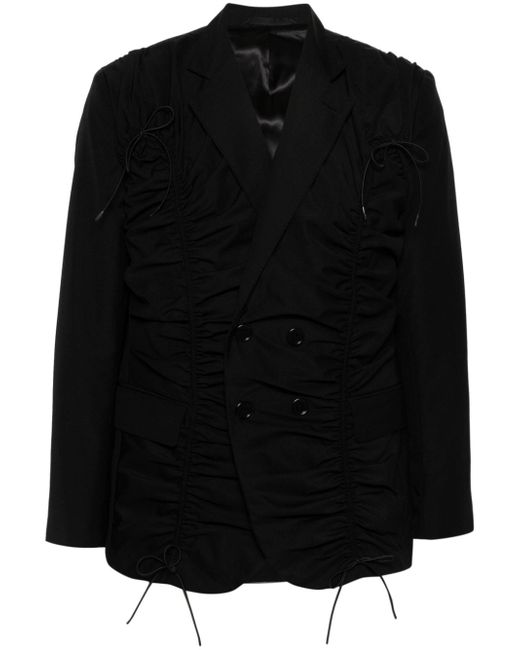 Simone Rocha ruched double-breasted blazer