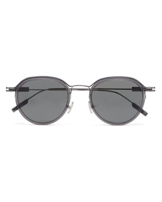 Z Zegna round-frame metal sunglasses