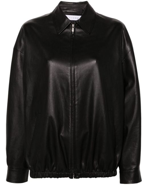 Liska zip-up leather jacket