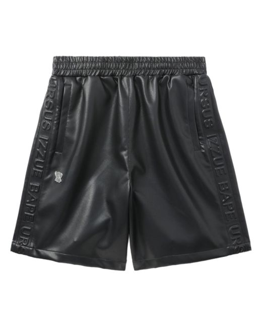 Izzue faux-leather wide-leg shorts