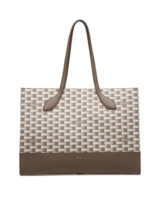 Bally Pennant geometric-pattern print tote bag