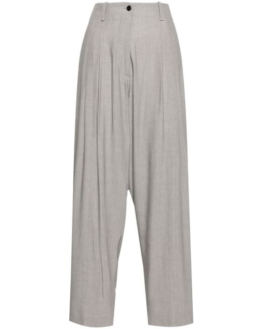 Quira pleat-detail wide-leg trousers