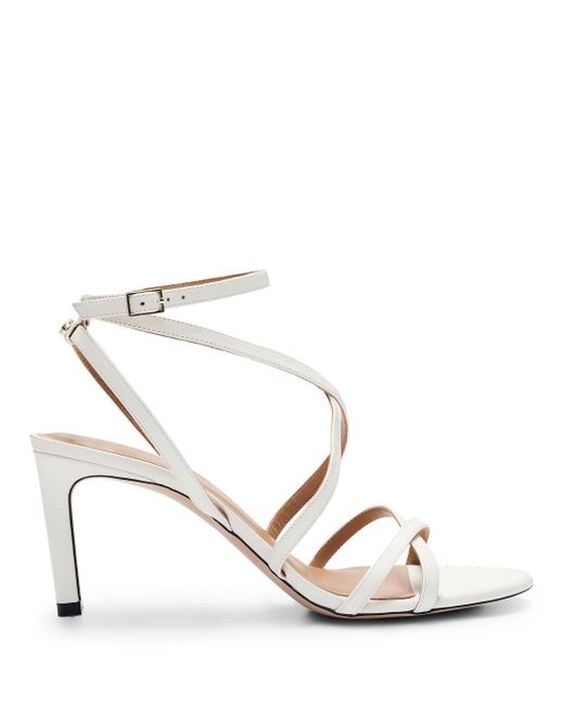 Boss 75mm strappy leather sandals