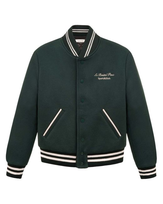 Sporty & Rich Faubourg wool varsity jacket