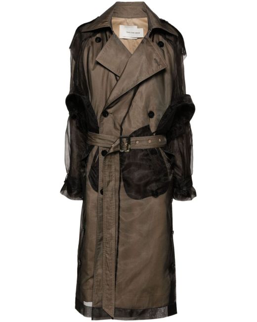 Feng Chen Wang layered double-breasted trench coat