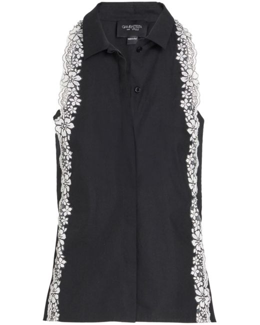 Giambattista Valli lace-detail sleeveless blouse