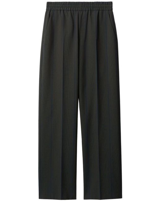 Burberry striped straight-leg trousers