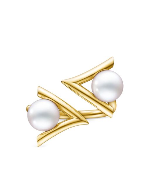 Tasaki 18kt yellow Collection Line Danger Claw pearl ring