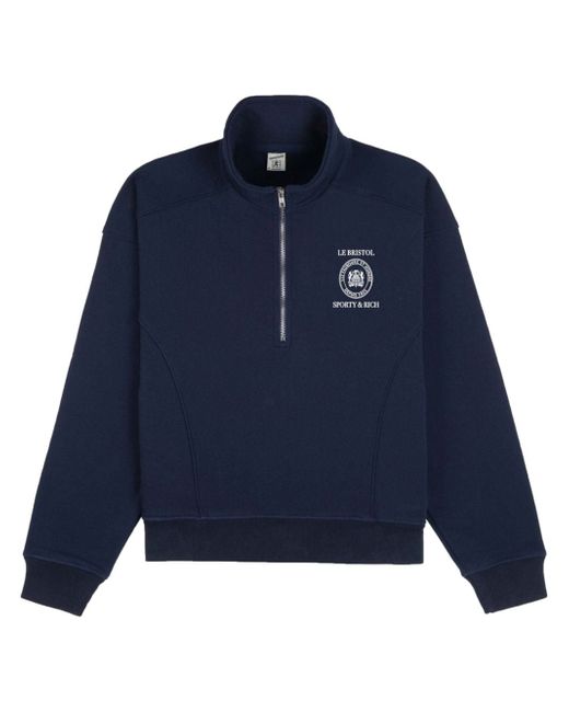 Sporty & Rich Crest Seal quarter-zip sweatshirt