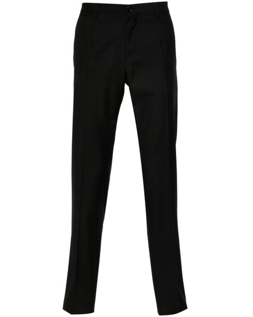 Dolce & Gabbana pressed-crease wool trousers