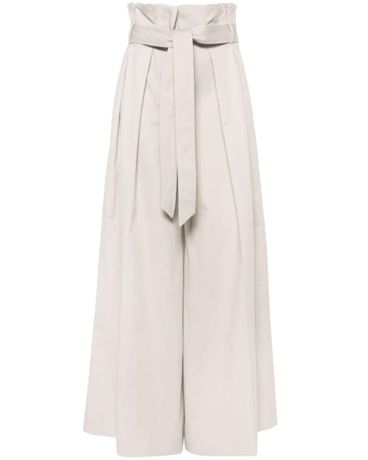 Moschino pleated twill wide trousers