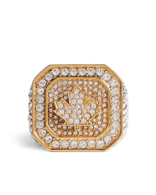 Dsquared2 oversize crystal-embellished ring