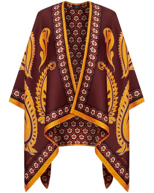 Etro patterned-jacquard cape