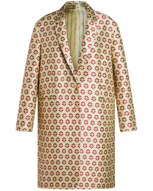 Etro patterned-jacquard duster coat