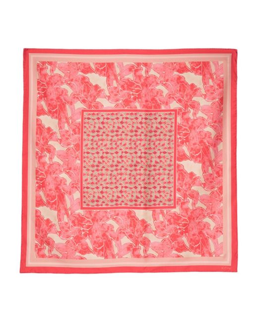 Kiton geometric floral-print scarf