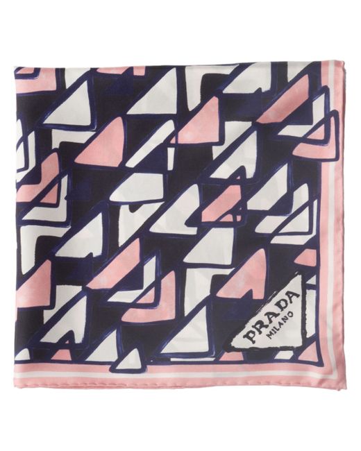 Prada geometric-print scarf