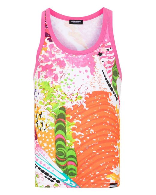 Dsquared2 graphic-print tank top