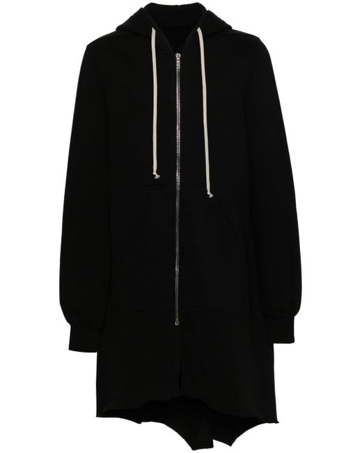 Rick Owens DRKSHDW asymmetric cotton zipped hoodie