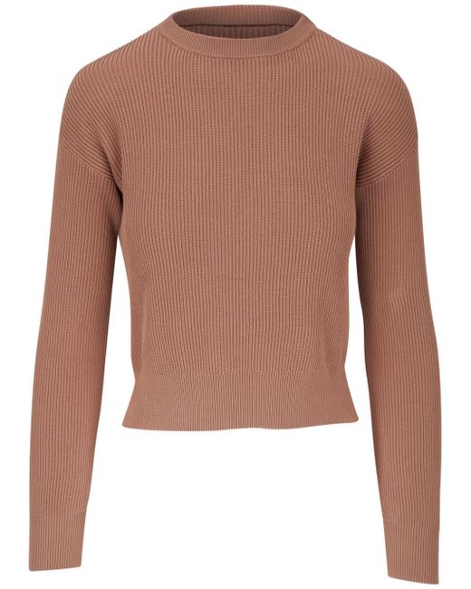 Brunello Cucinelli mock-neck ribbed-knit top