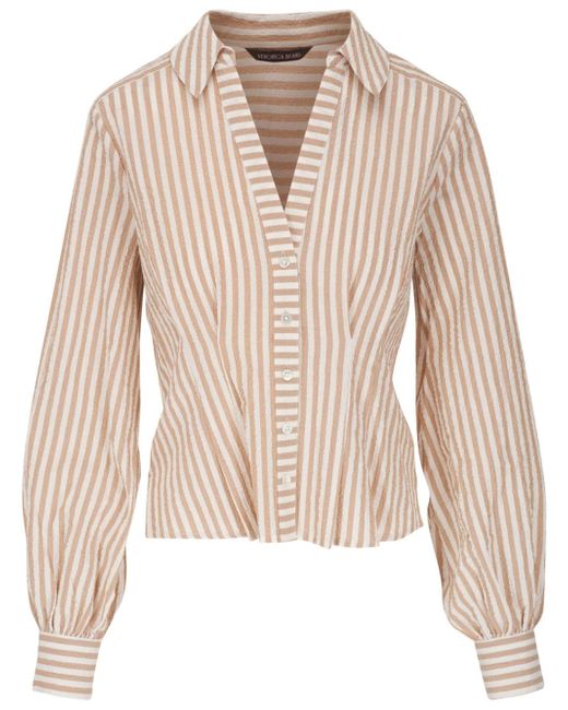 Veronica Beard Amelia striped cotton shirt