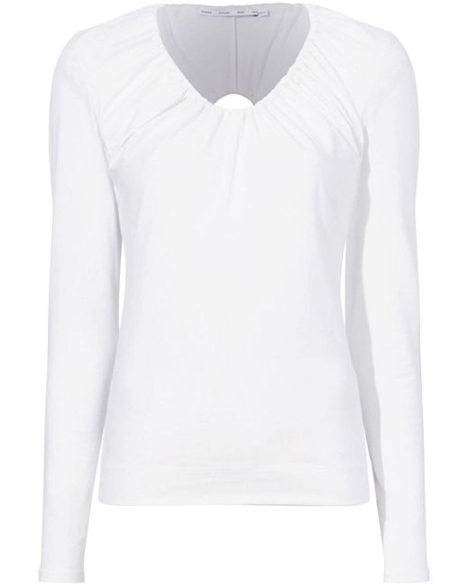 Proenza Schouler White Label Sophia cut-out ruched top