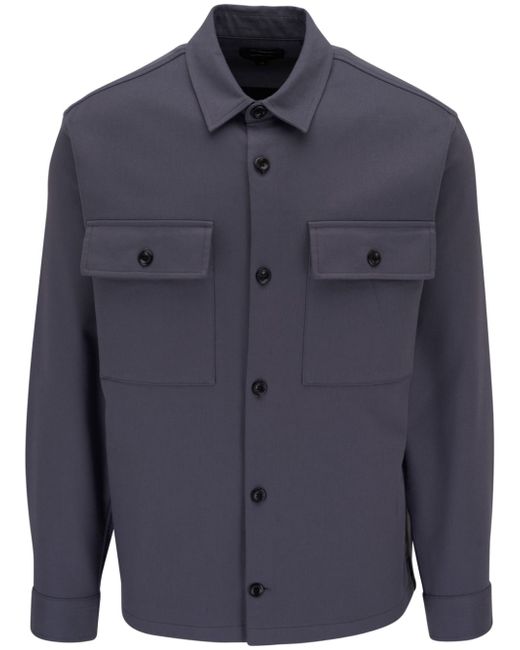 Vince flap-pocket cotton-blend jacket