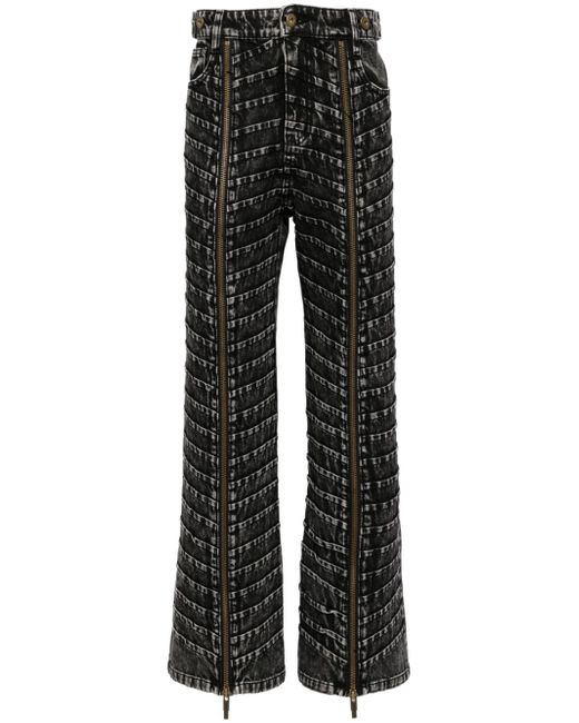 Feng Chen Wang pleated zip-detail jeans