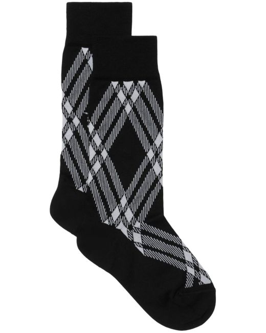 Burberry check-print logo-print socks