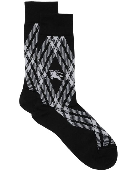 Burberry check-print logo-print socks
