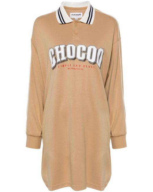 Chocoolate logo-print sweatshirt dress