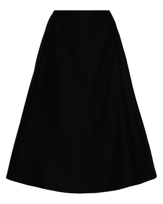 Jnby wool-blend A-line midi skirt