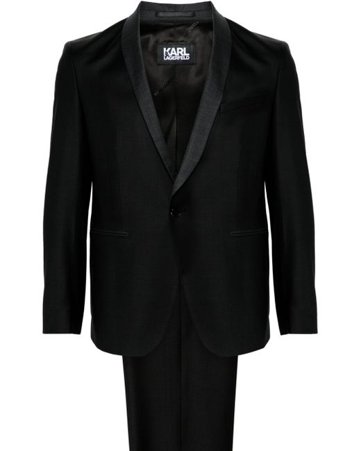Karl Lagerfeld single-breasted wool blend suit