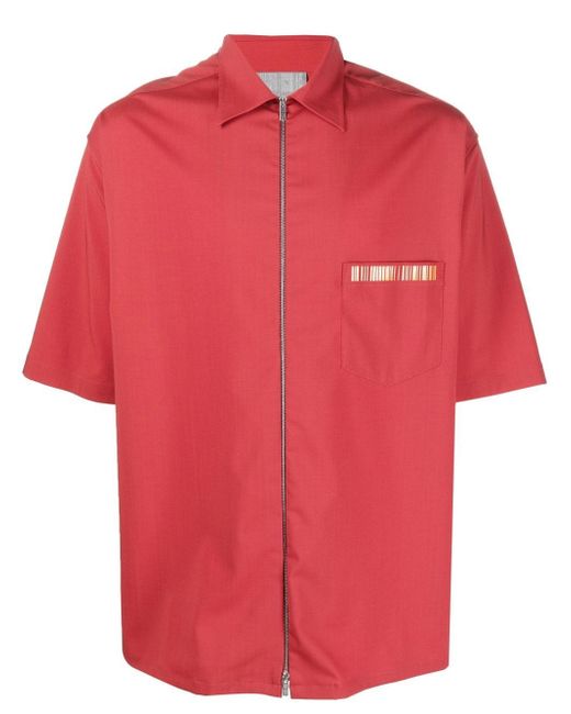 Vetements barcode-print short-sleeved shirt