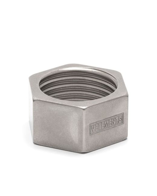 Vetements Nut logo-engraved ring