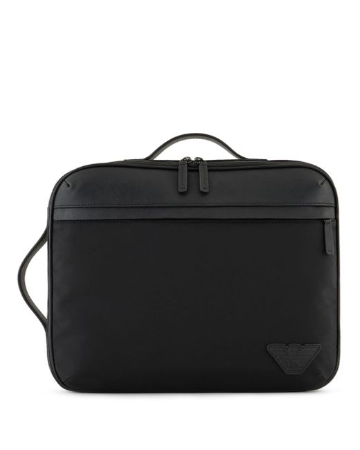 Emporio Armani logo-appliqué tote backpack