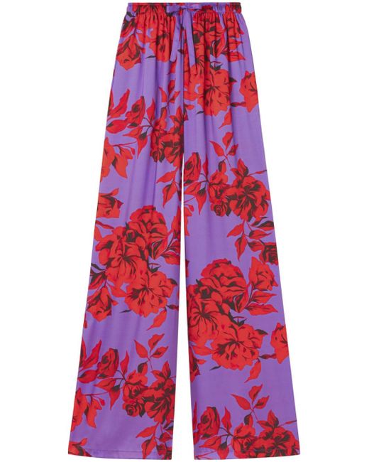 Az Factory Hibiscus-print palazzo trousers