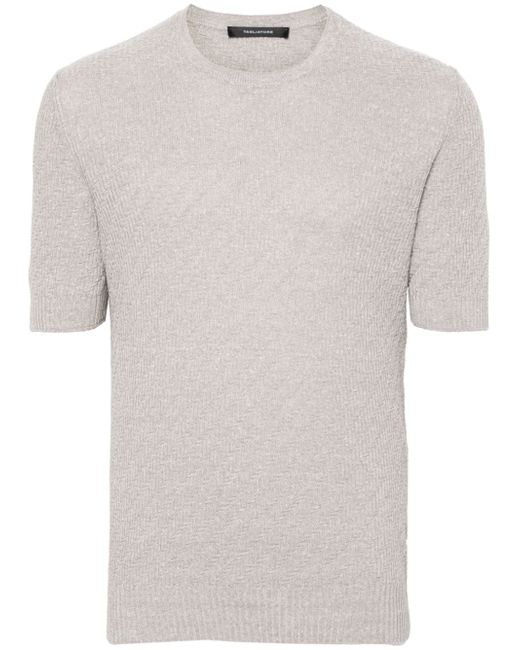 Tagliatore textured short-sleeved jumper