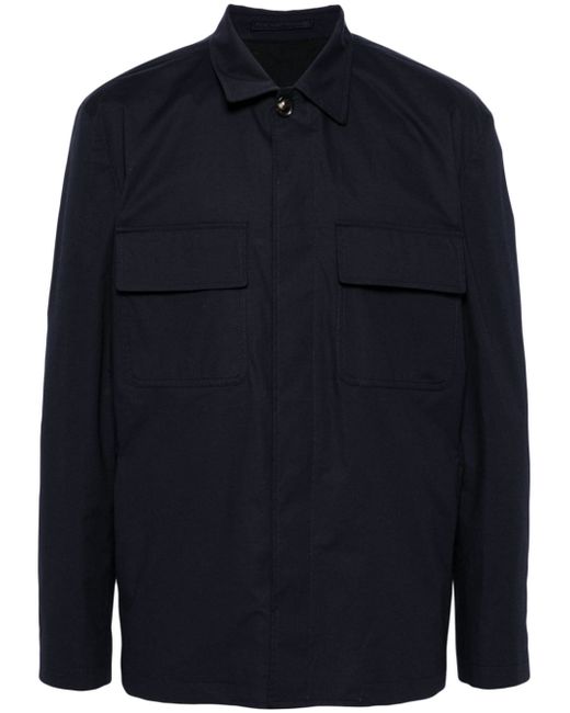 Lardini flap-pocket cotton shirt jacket