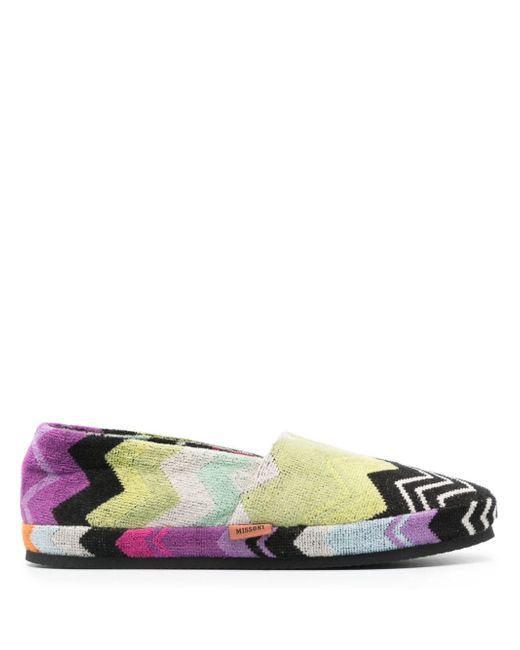 Missoni Home zigzag-motif slippers
