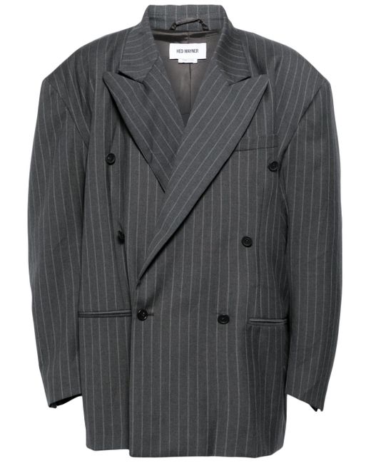 Hed Mayner striped double-breasted blazer