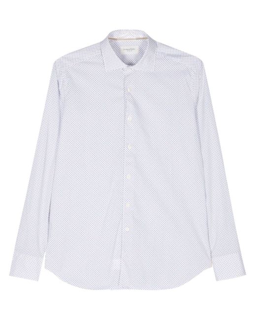 Tintoria Mattei geometric-print cotton-blend shirt