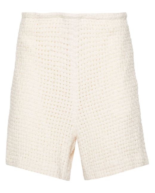 Auralee drawstring-fastening tweed shorts
