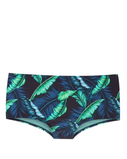 Lygia & Nanny Copacabana leaf-print swimming trunks