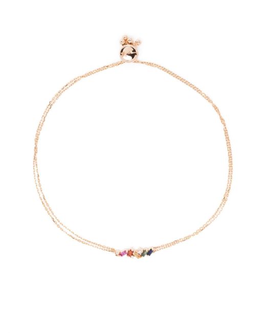 Suzanne Kalan 18kt rose rainbow sapphire bracelet