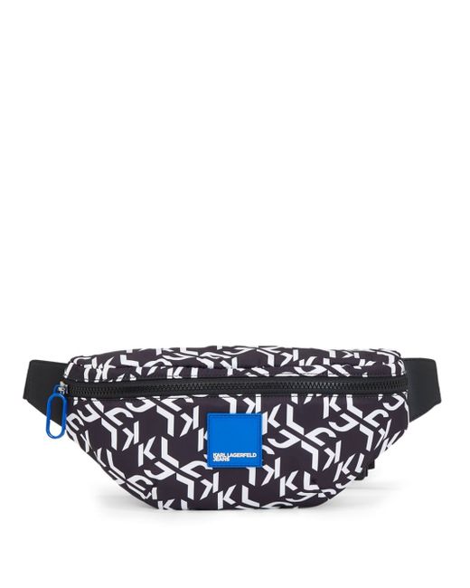 Karl Lagerfeld Jeans monogram-pattern zipped belt bag