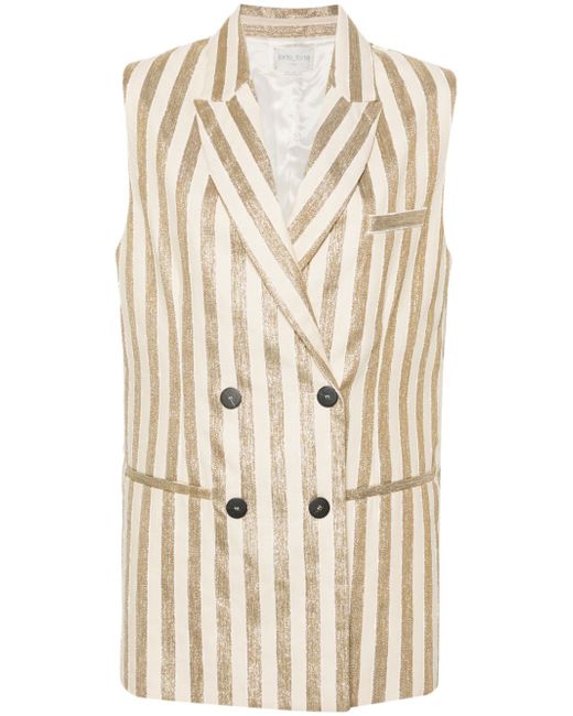 Forte-Forte metallic-stripes double-breasted vest