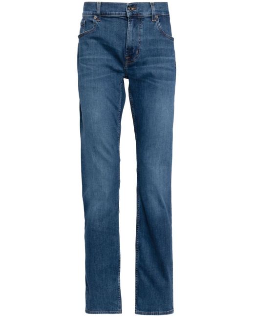7 For All Mankind Tek mid-rise straight-leg jeans