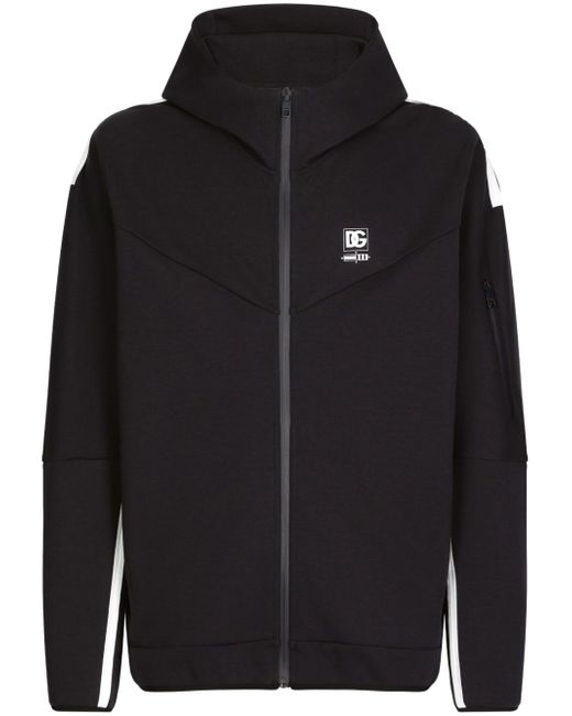 Dolce & Gabbana logo-print zip-up hoodie